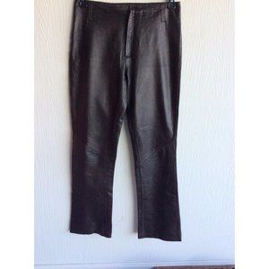 Mambo, Vintage Leather Pants,  Size 6, Made In USA, 100% Leather, Lined